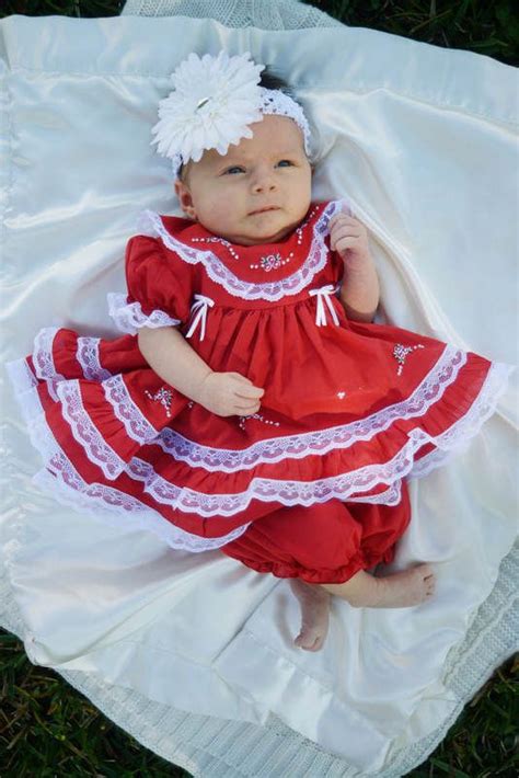 Willbeth Newborn Baby Girl Fancy Frilly Red Christmas Dress Lace Dolls
