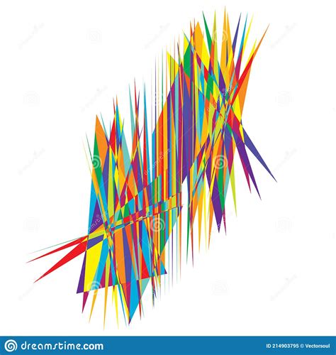 Vivid Vibrant Abstract Geometric Angular Edgy Vector Art Random