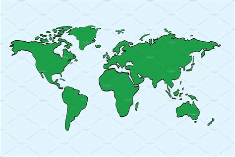 Illustration Of World Map Technology Illustrations Creative Market