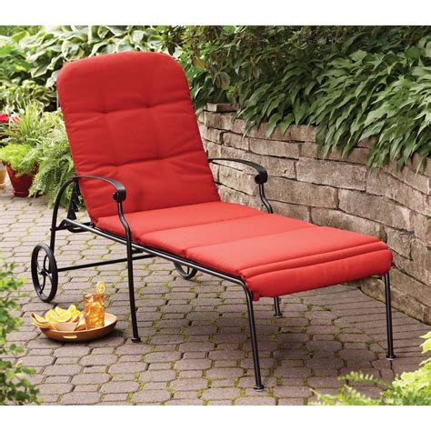 Better Homes And Gardens Clayton Court Chaise Lounge With Wheels Red