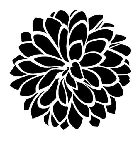 Dahlia Flowers Svg Files Peony Flowers Outline Floral Svg Cutting