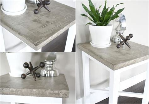 Eine arbeitsplatte in betonoptik bereichert ihre küche mit einem industriellen touch, der momentan sehr populär ist. Make a table in concrete look - ideas with effect spatula ...