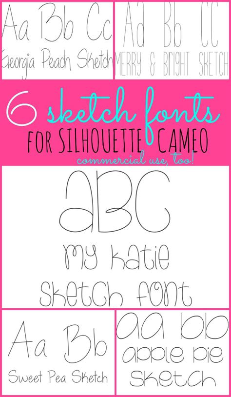 The Best Single Line Sketch Fonts For Silhouette Cameo Thin Fonts