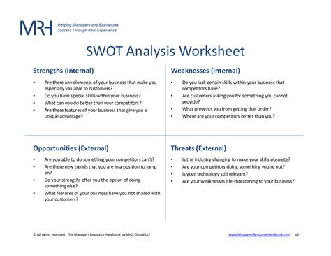 Swot Analysis Worksheet Examples Samples Pdf Word Pages Sexiz Pix