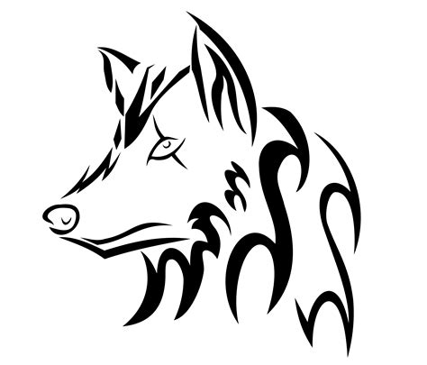 Tribal Wolf Head By Ookami 95 On Deviantart