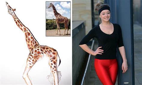 Contortionist Beth Sykes Flexes And Uses Body Paint To Look Like Giraffe