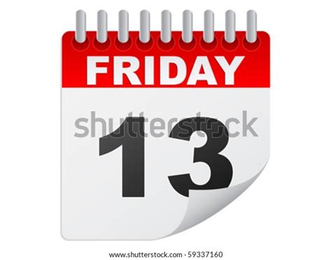 Friday 13th Calendar Stock Vector Royalty Free 59337160 Shutterstock