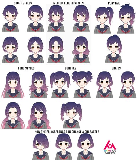 Different Hair Types Drawing Designofthingsjp