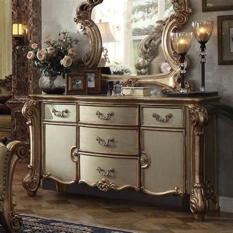 Vendome Dresser Gold Patina By Acme Furniture Furniturepick