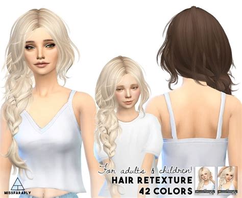 Maysims 43 Hair Retexture At Miss Paraply Sims 4 Updates Sims Hair