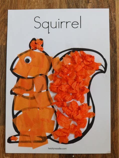 Two Squirrel Crafts | Preschool crafts, Preschool crafts fall, Crafts