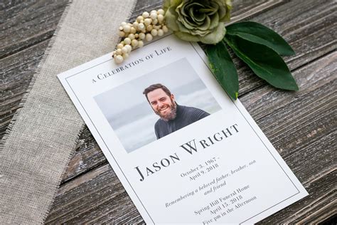 modern funeral program | Funeral programs, Funeral, Funeral services