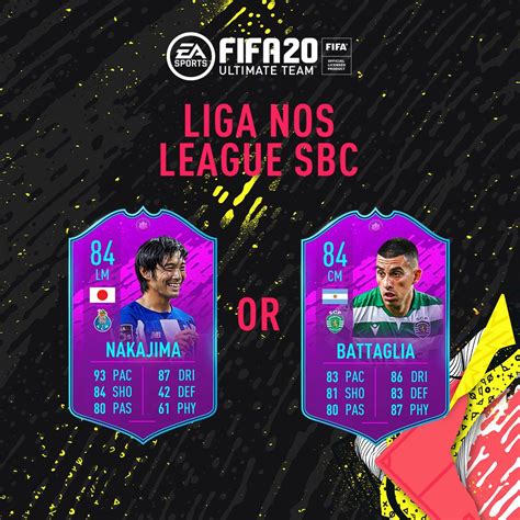 This is the page for the liga nos, with an overview of fixtures, tables, dates, squads, market values, statistics and history. Fifa 20 SBC Liga Nos: Nakajima e Battaglia nel player pick
