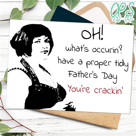 Gavin And Stacey Nessa Crackin Fathers Day Card Printable Diy