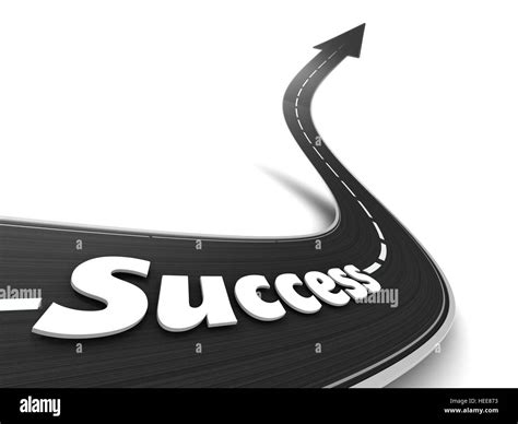 3d Illustration Of Road To Success Concept Stock Photo Alamy