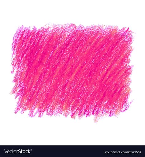 Pink Crayon Scribble Texture Stain Isolated On Vector Image