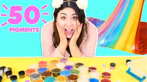 50 Different Pigments In Slime Slime Smoothie Slimeatory 302 Youtube