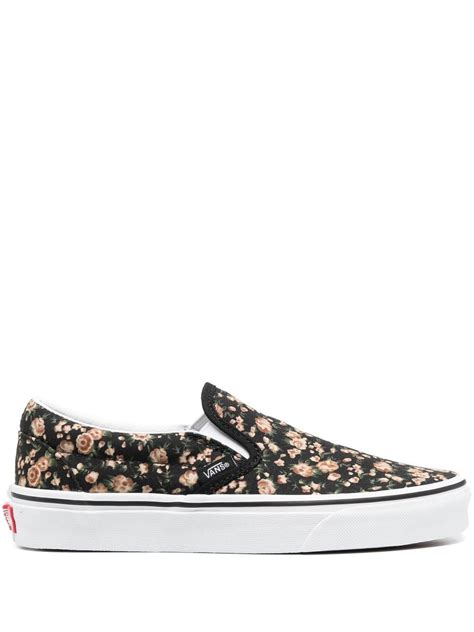 Vans Floral Print Slip On Sneakers Farfetch