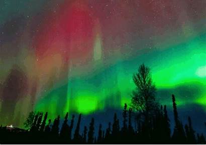 Aurora Pemandangan Langit Kutub Ekogeo Salju Utara