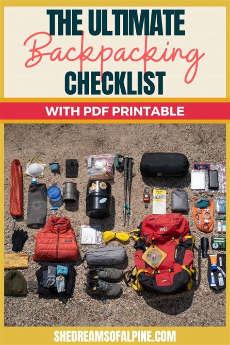 The Ultimate 3 5 Day Backpacking Packing List — She Dreams Of Alpine