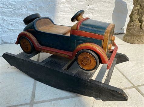 delivery included stunning vintage solid heavy wooden childs car