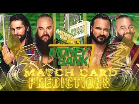 Maybe you would like to learn more about one of these? WWE MONEY IN THE BANK 2020 | MATCH CARD PREDICTIONS - YouTube