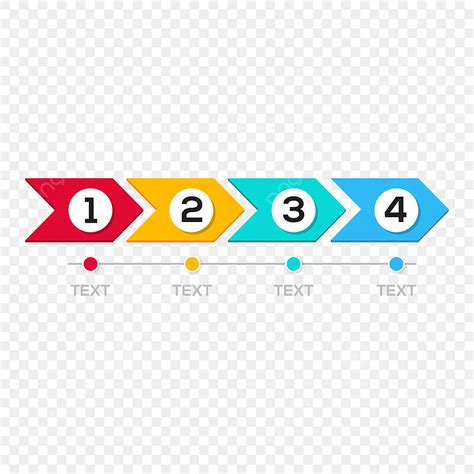 Four Clipart Vector Four Steps Colorful Infographic Template 4 Info