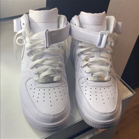 White Air Force Ones High Top Sneakers White Nike Shoes Nike Nike