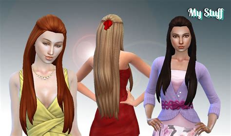 Mystufforigin Pure Hair Version 2 Bow Sims 4 Hairs Sims 4 Sims