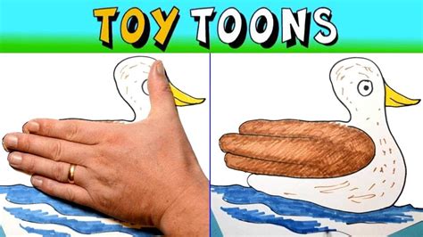 How To Draw Animals With Your Hand Toytoons Youtube