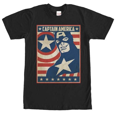 Marvel Mens Captain America Poster T Shirt Fifthsun Captainamerica Civilwarmarvel Captain