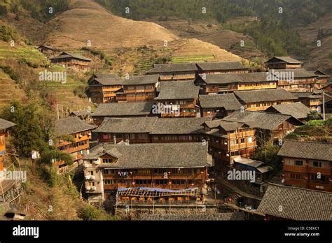 The World Famous Rice Terraces Of Longji Backbone Of The Dragon And The Village Of Ping An