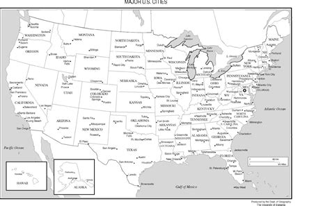 Printable Map Of The United States With Capitals And
