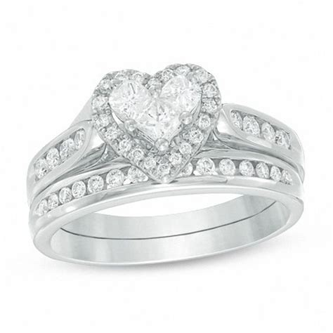 Even if their customer support were stellar, it could never justify overpaying by such a significant amount. 3/4 CT. T.W. Diamond Heart Bridal Set in 14K White Gold ...