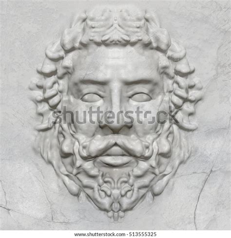 3d Model Greek Man Basrelief Facial Stock Illustration 513555325