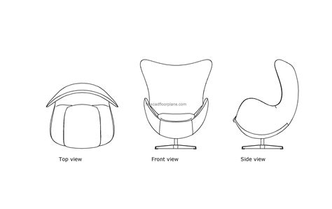 Arne Jacobsen Egg Chair Autocad Block Free Cad Floor Plans