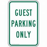 Guest Parking Signs Photos