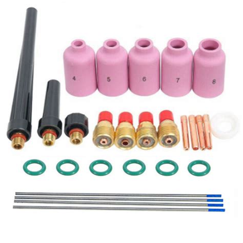 31pc TIG Gas Lens Collet Body Assorted Size Kit Fit WP 9 20 25 TIG