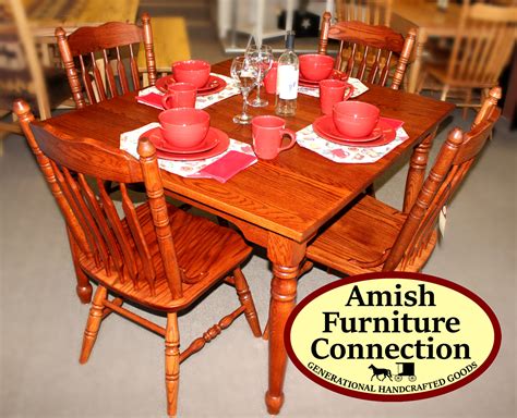 Harvest Oak Table And 4 Cattail Side Chairs Bellefonte Pa Amish