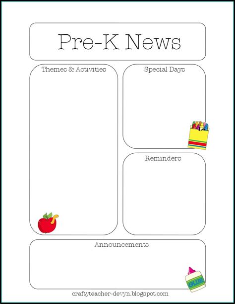 Free Editable Preschool Newsletter Templates Templates 1 Resume Examples