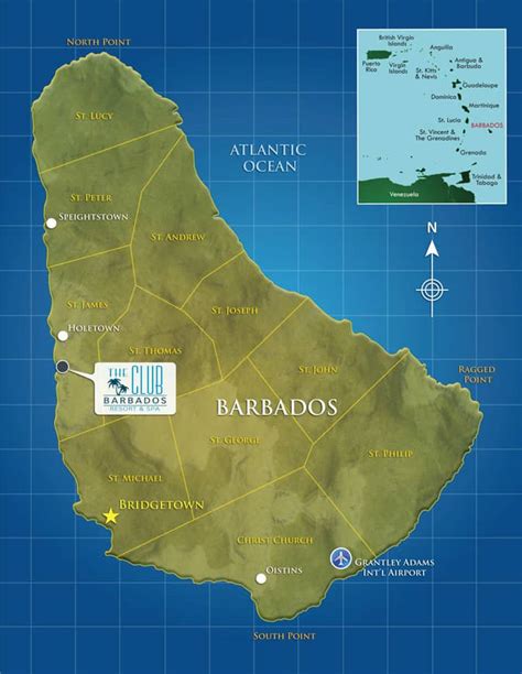 The Club Barbados Resort And Spa Vacation Barbados Map
