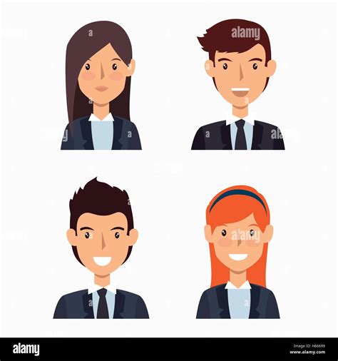 Business People Avatars Group Stock Vector Image And Art Alamy