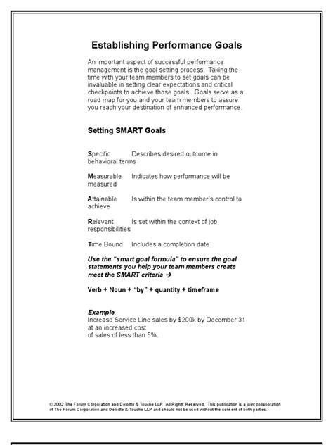 Smart Goals And Conducting Performance Discussion Pdf Goal