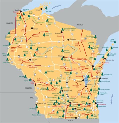 Wisconsin Dells Hiking Trails Map