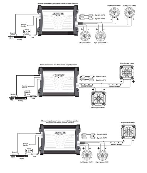 Kicker bass station wiring diagram. Amazon.com: Kicker 07MX3504 4X90-Watt Marine Four-Channel Amplifier: Car Electronics