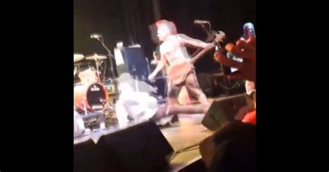 June 30, 2020 at 11:35 am. Mohawked punk rock guitarist levels stage-jumping fan