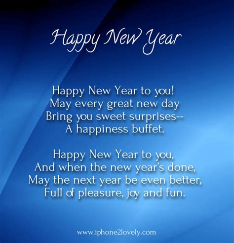 Happy New Year Wishes Poems With Images