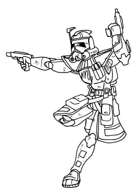 Arc Trooper Echo Coloring Pages Coloring Pages