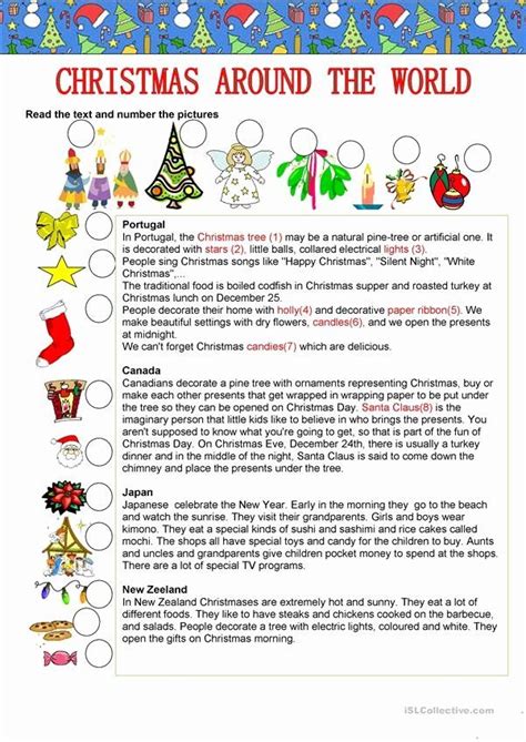 Christmas Around The World Worksheets Free