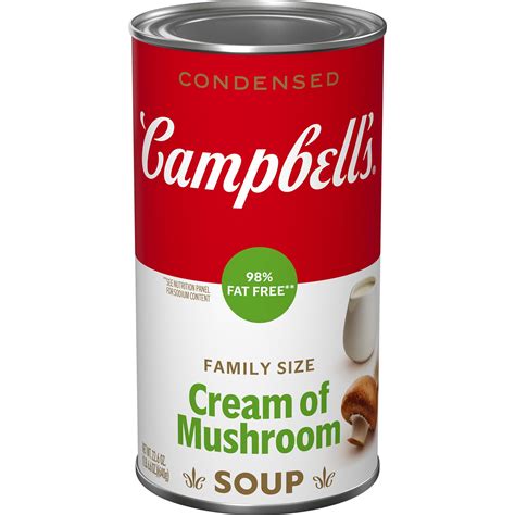 Campbells Condensed 98 Fat Free Cream Of Mushroom Soup 226 Ounce